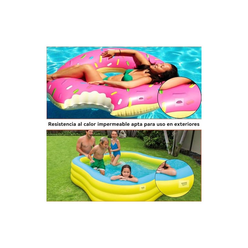 HBKUUY 10 Parches Inflables De Reparación De Piscina, Autoadhesivo, TPU
