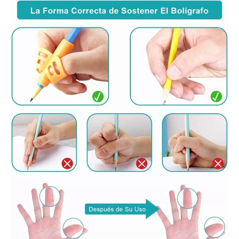 Baixi 16 Kit Agarres Para Lápices Niños Corrector De Escritura