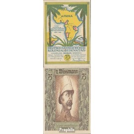 Banknote Berlin Notgeld: 88.3 Picture 5 Notgeld of German.-hanseatic Kolonialgedenktages uncirculated 1921 75 Pfennig Berlin German.-Hanseatisch (money for collectors - no means of payment) plants/m