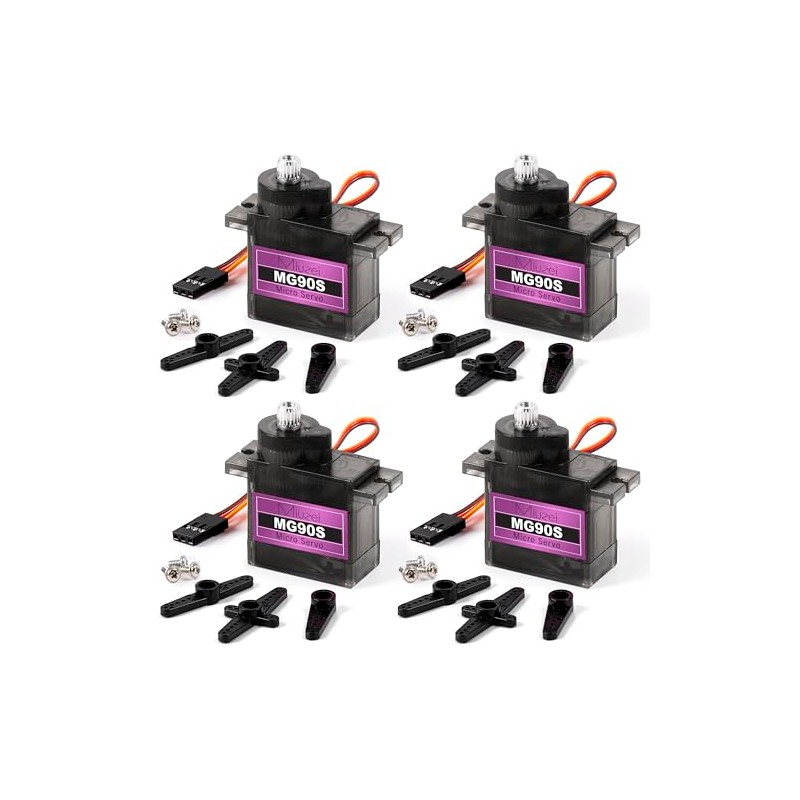 Miuzei MG90S 9G Micro Servo Motor Kit de Motor Engranaje