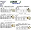 AERZETIX - C66870 - Set of 5 Elbow Fittings 45°