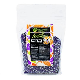 Mulberry Fuel Fruit Plant Fertilizer by Wellspring Gardens - Premium Slow-Release Fertilizer for Berries, Cherries, Nuts, and Fruit Trees - Enhances Soil Acidity & Plant Nutrition - 2 Pounds (2 lbs)