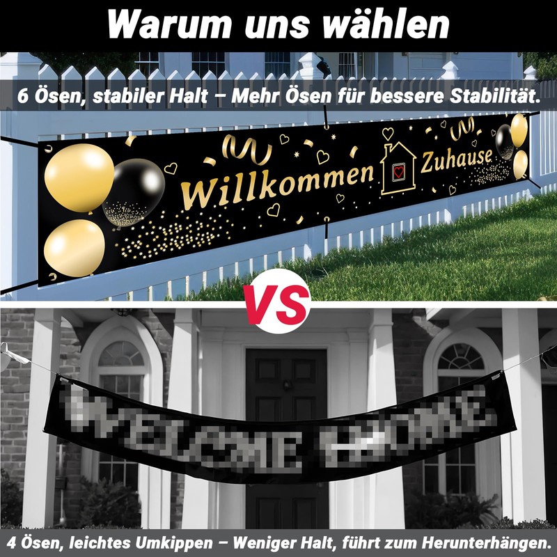 Welcome Home Decoration, 300 x 50 cm, Welcome Home Banner,