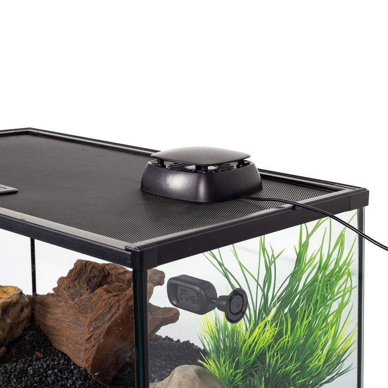 REPTI ZOO Reptile Dehumidifier Glass Terrarium Air Purifier Fan Amphibian