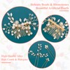 MELLIEX 4 Pieces Hair Accessories Wedding Crystal Beads Bridal Hair