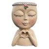 1 Piece Face Planter Cute Planter Decorative As Shown Resin