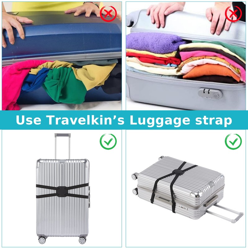 Travelkin Luggage Straps Bag Bungee for Suitcase Add a Bag