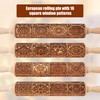 XINBADA 17" Premium Wood Rolling Pin with European Embossed Designs