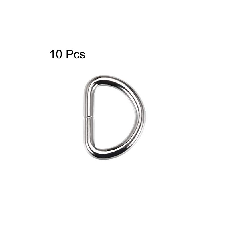 sourcing map 10pcs Metal D Ring 1"(25mm) D-Rings Buckle for