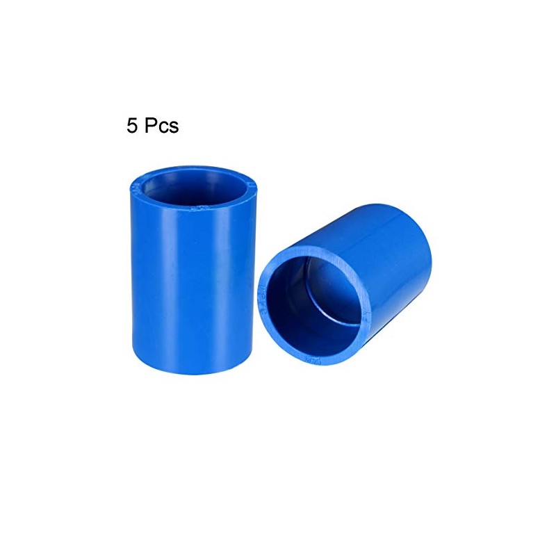 uxcell 25mm Straight PVC Pipe Fitting Coupling Adapter Connector Blue
