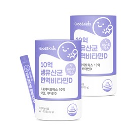 Good & Kids Synbiotics 1 Billion Live Lactobacillus Children's Immune Vitamin D Zinc 2 cans (4 months supply) / 굿앤키즈 신바이오틱스 10억 생유산균 어린이 면역 비타민D 아연 2통(4개월분)