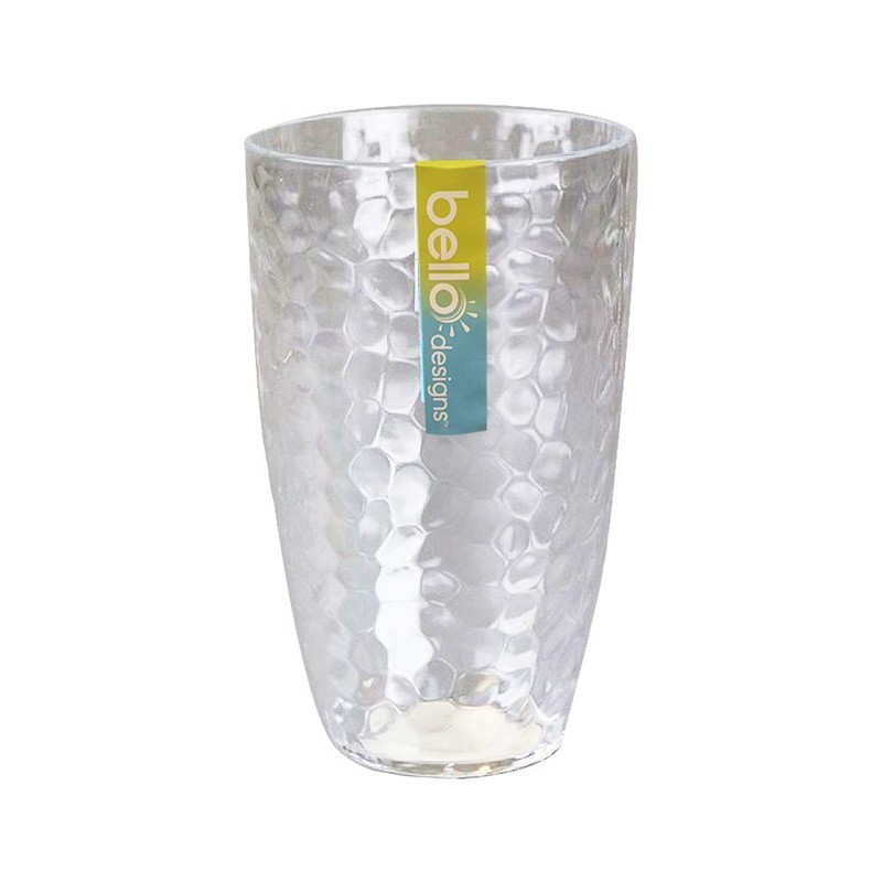 "Bello" Set of 4 Tall Clear Re-usable Plastic Tumbler Ideal