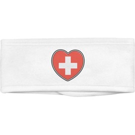 'Switzerland Flag Heart' Beauty Head Band/Hair Band (HB00026243)