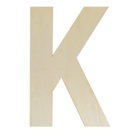 Wooden Letters 12 Inch, Big Wooden Letter K Shapes Cutouts Blank Unfinished Large Wood Alphabet Letters for DIY Crafts Wall Decor Painting Wedding Birthday Party Decoration Room Home Decorations