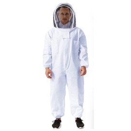 Professional Bee Suit Comfortable Breathable White Double Side Large Pocket Beekeeping Outfit for Beekeeper XL