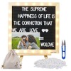 Black Felt Letter Board with Lights, Built-in LED Lights -Message Board Adjustable Stand, 340 Letters and Emojis,- for Menus, Pregnancy Announcement, Weddings, Party Planning(10*10) (blackＢ)