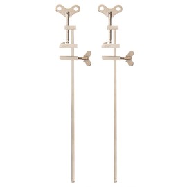 KAKURI Bar Clamps for Woodworking 11-3/4" HATAGANE Japanese Wood Clamps, Metal Parallel Clamps Tool Set 2 Pcs, Steel Silver, Made in JAPAN