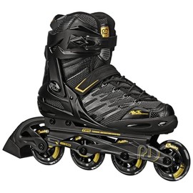 Roller Derby AERIO Q-60 Men's Inline Skates, Black/Gold, Size 6