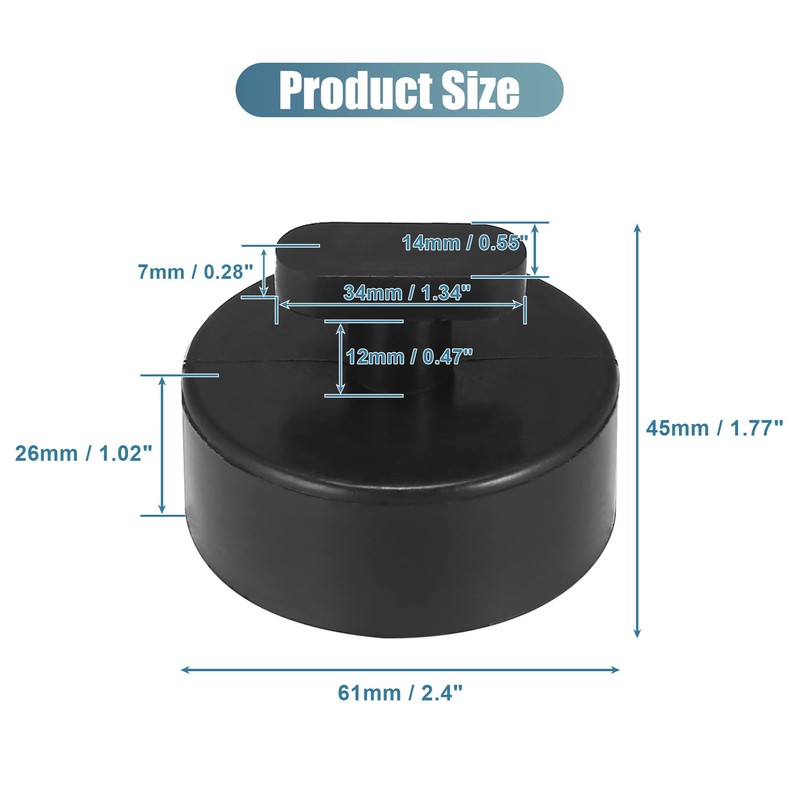 X AUTOHAUX 4 Pcs Jack Pad Adapter Rubber Jack Pucks
