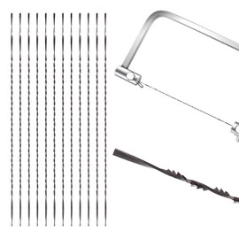 VooGenzek 12 PCS Spiral Scroll Saw Blades, 7# Teeth, for Wood Cutting