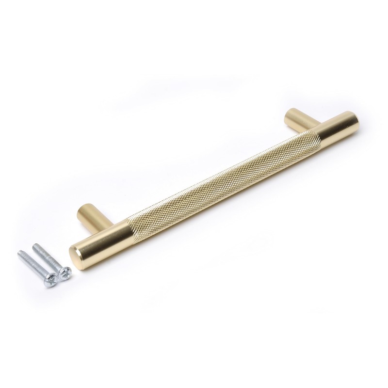 BSM Marketing Knurled T Bar Gold Modern Kitchen Cupboard Cabinet