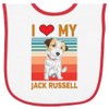 inktastic Jack Russell Dog Lover Baby Terry Cloth Bib White