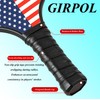 USA flagT300 Carbon Fiber Pickleball Paddle,16mm PP Honeycomb Core,Soft Feel