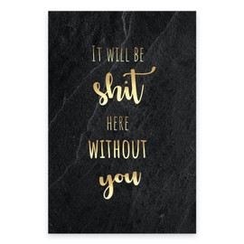 1 Funny Folding Card Farewell Card 18 x 12 cm with 1 White Envelope, Funny Text, Retirement Retirement Greeting Card, Farewell, Retirement Card, Announcement