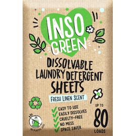 Eco Laundry Detergent Sheets - 80 Loads Laundry Sheets Detergent - 40 No Plastic Jug Washer Soap Sheet - No Mess & Space-Saving Travel Friendly Laundry Detergent