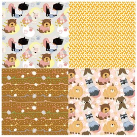 MY PUPPY Cardstock 12 Sheets C, Colorful Patterned Material Paper, DIY Album Journal Scrapbook, Paper Craft Cards, Children's Craft Activities, Birthday Gifts for Kids Voorpleasy