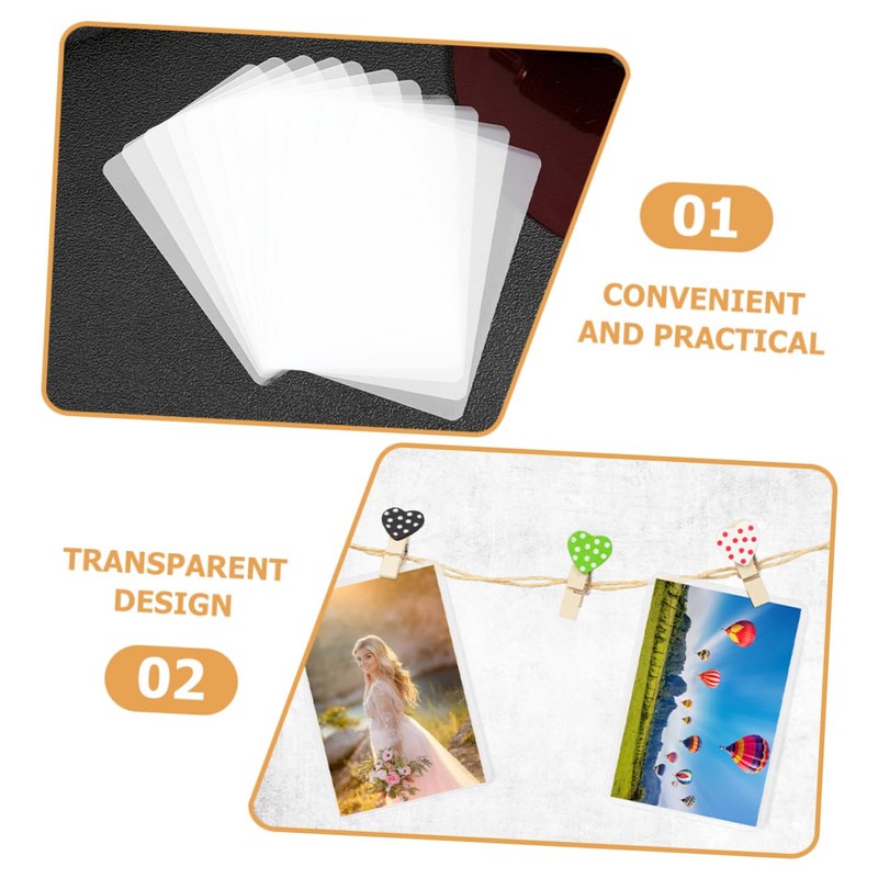 STOBOK 200pcs Thermal Laminating Pouches Protective Film for Photos Documents
