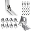 10 Stück Aluprofil Winkel 40x40mm, Aluprofil Befestigungsmaterial Winkel Befestigung Wandhalter