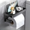 SEIRHOO Toilet Paper Holder with Shelf, Stainless Steel Thickened Wall