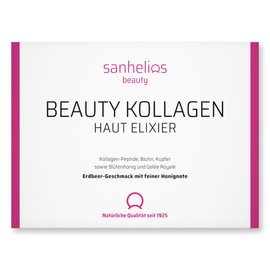 Sanhelios Beauty Kollagen HAUT-ELIXIER – Anti Aging zum Trinken* - der Testsieger - 7 Trinkampullen - 2500 mg Premium-Kollagen-Peptide + Biotin, Kupfer & Vitamin C, Blütenhonig & Gelée Royale