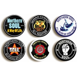 6 x"NORTHERN SOUL KEEP THE FAITH" BADGES BUTTONS PINS (1inch/25mm diameter)