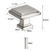 FOCCTS 5 Pack Cabinet Knobs Brushed Nickel, Kitchen Cabinet Hardware