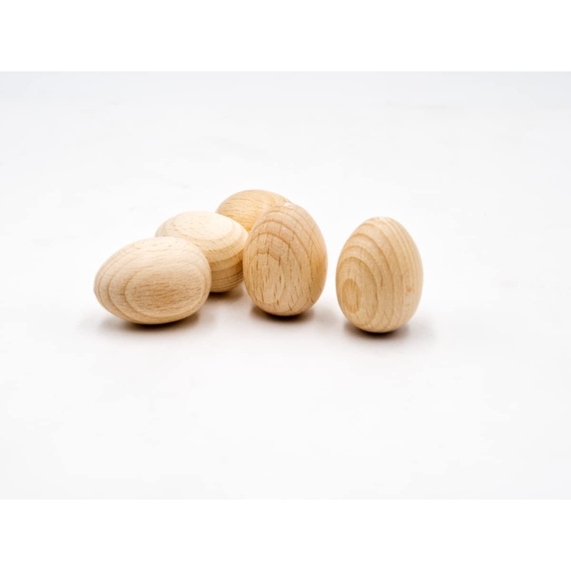 JOWE Set of 10 Wooden Eggs DIY Easter - High-Quality