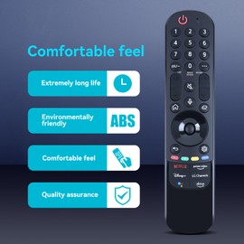 ZWP AKB76039902 MR22GA Replacement Infrared Remote Control fit for LG TV 65UQ7590PUB 65UQ7570PUJ 65UQ7570PUA OLED65C2SW 28LM400B-PU OLED42C2PUA 75QNED85AQA 50UQ9000PUD（No Voice Pointer Function）