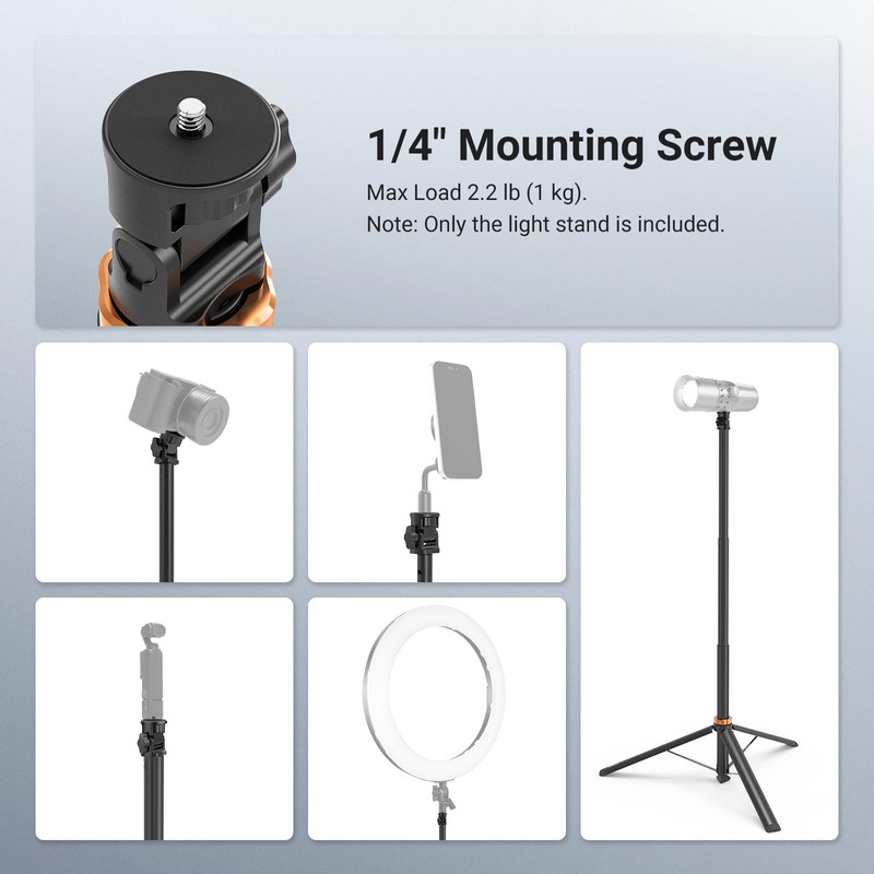 NEEWER Basics Photography Light Stand, 81" Extendable Metal Portable Adjustable