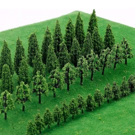 HSMHLYYB Pack of 50 Model Trees Miniature, Trees Railway Landscape Diorama Tree Architecture Trees, Model Building Trees, Mini Landscape Design, Mixed Forest for DIY Landscape