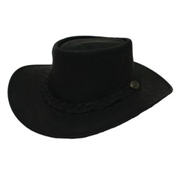 Hazy Blue BRISBANE Unisex Polysuede Hat - BLACK - M