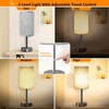 Alarm Clock Lamp with USB-A and USB-C Charger and Outlets
