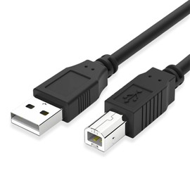 6ft Printer Cable for HP Deskjet 1000 1010 1050 1112 3050 3050A 3632 6940 F4480 Envy 4520 5530 5540 5660 7640 Laserjet 1020 P1006 P2035 P1102W P2055dn P3015 OfficeJet 3830 4650 6500 6500A