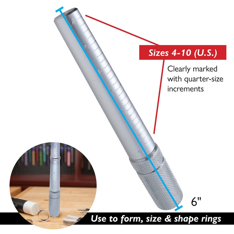 The Beadsmith Aluminum Ring Stick – 6” (152mm) – Gauge