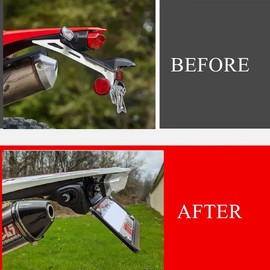 WEIXINRACING LED Brake Tail Light LED Indicator Turn Signal Blinker Rear Tail Tidy License Plate Holder Braket Fender Eliminator Kit For CRF450L CRF450RL 2019-2024 (Red)