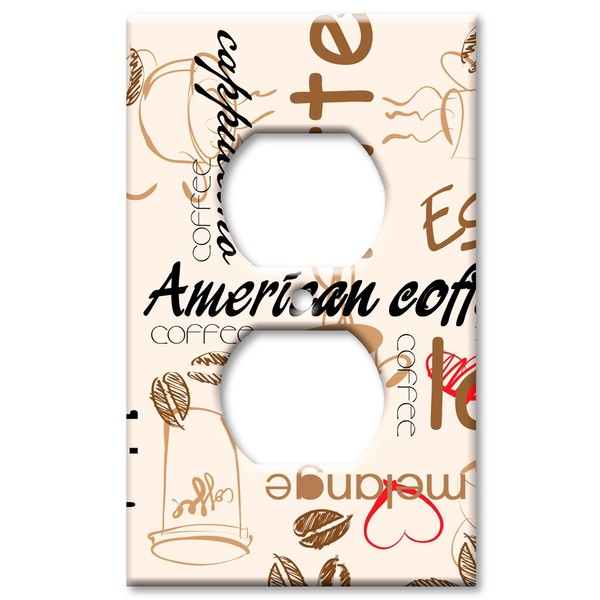 Art Plates Brand Electrical Outlet Wall/OVERSIZE Switch Plate - Coffee
