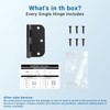 KNOBWELL 30 Pack of Door Hinges Matte Black - 3.5"
