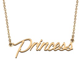 HUAN XUN Custom Made Love Jewelry Gifts Princess Name Necklace for My Wife My Girlfriend