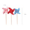 Cupcake Toppers 6pcs Mini Pinwheels miniature pinwheels tiny paper pinwheels