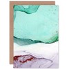 Wee Blue Coo Fluid Paint Green Copper Purple Abstract Painting